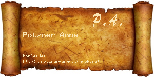 Potzner Anna névjegykártya